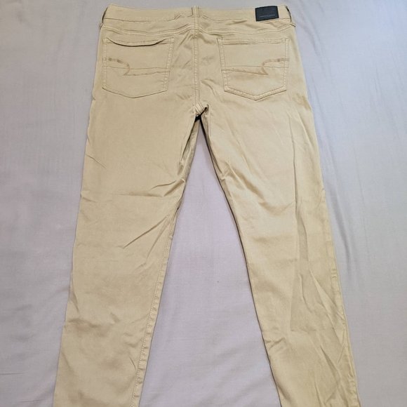 American Eagle Khaki Tan Jeggings Size 12 Short Super Super Stretch X - Picture 2 of 15